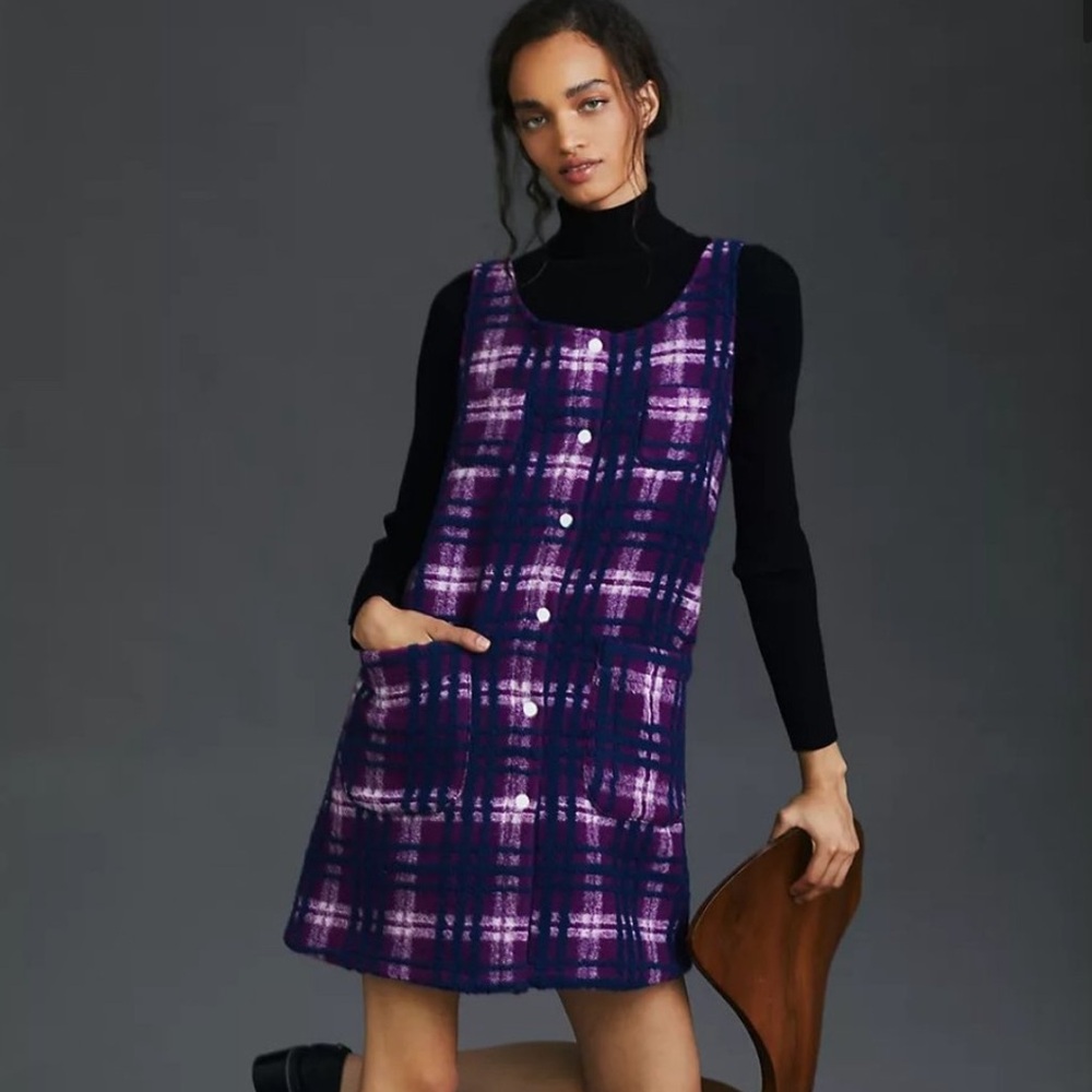 Carleen Plaid Dress, Size Medium
